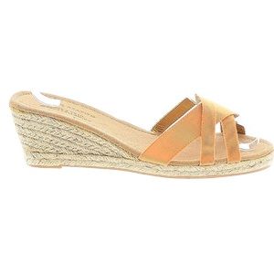 PETER BEATTON BRONZE WEDGE SANDALS